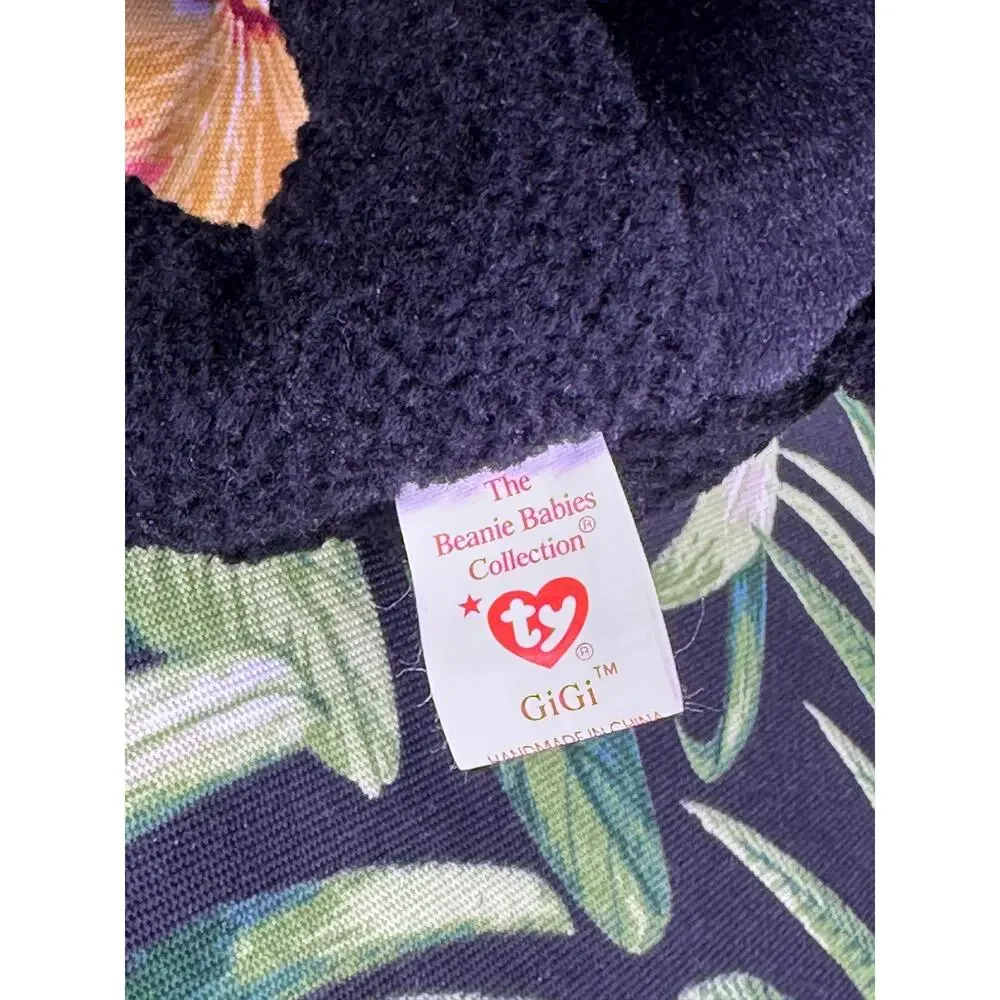 Vintage 1997 TY Black Poodle Dog GIGI Beanie Baby